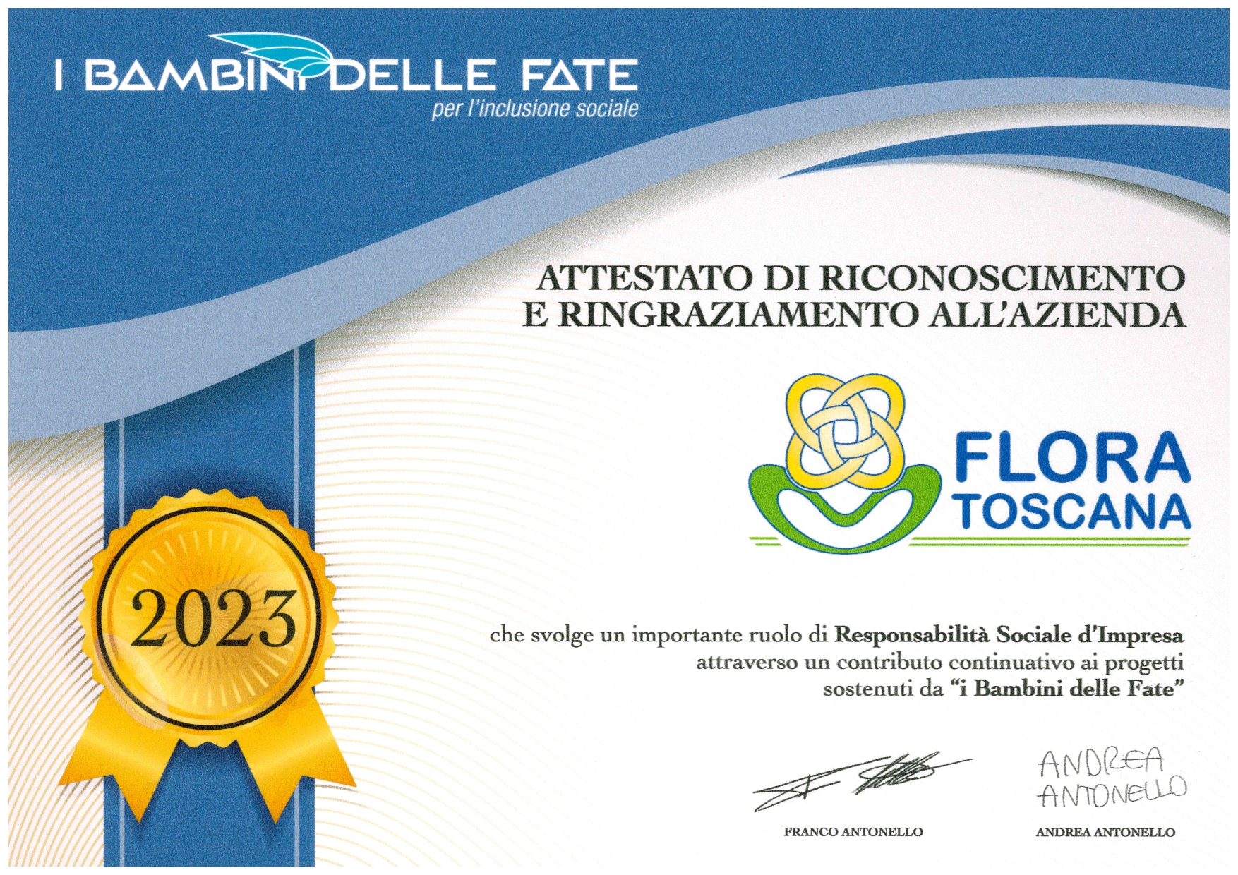 Targa 2023 I Bambini delle Fate